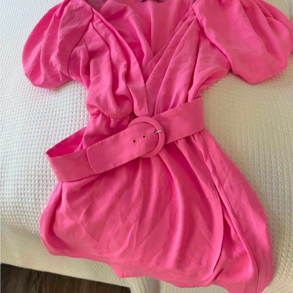 Amanda Uprichard Vibrant Pink Mini Dress